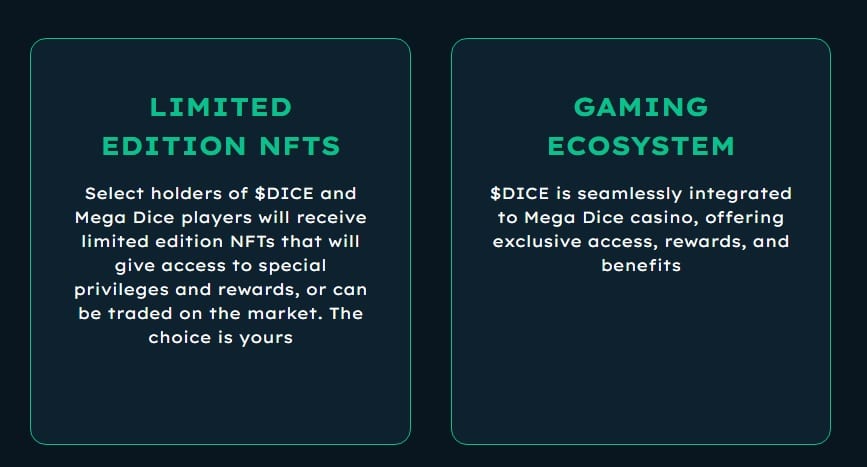 Mega Dice gaming ecosystem